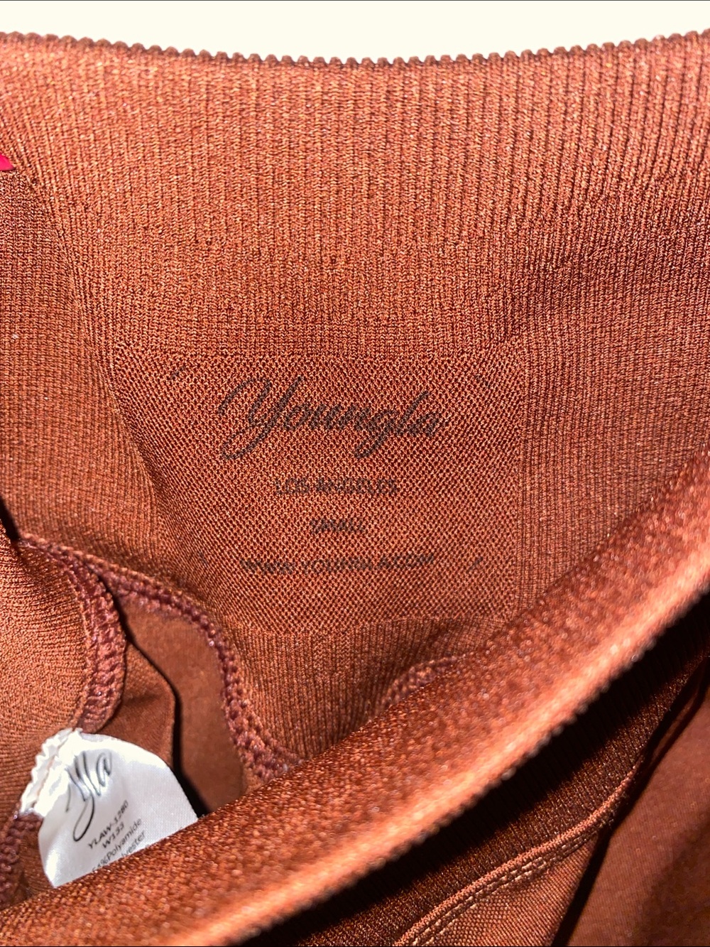YoungLA Rust High-Waist Bike Shorts - Picture 4 of 4